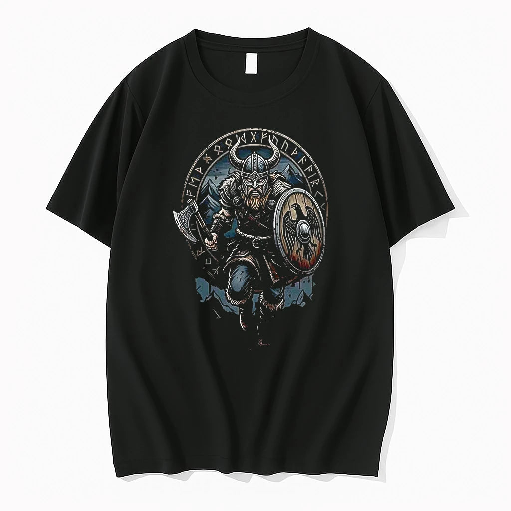 Officials Vikings Runs In My Blood Mascot Black Mens Premium T Shirt