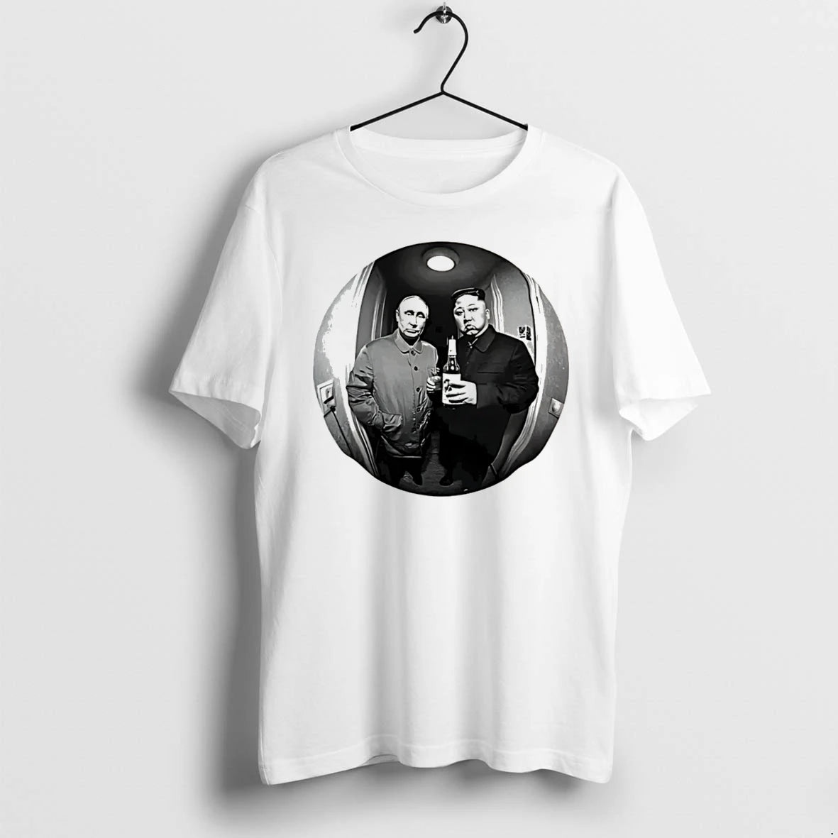Officials Vladimir Putin And Kim Jong Un Fisheye Portrait Tee Premium T Shirt