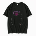 Officials Vomit Shit Piss Floral Design Embroidery Premium T Shirt
