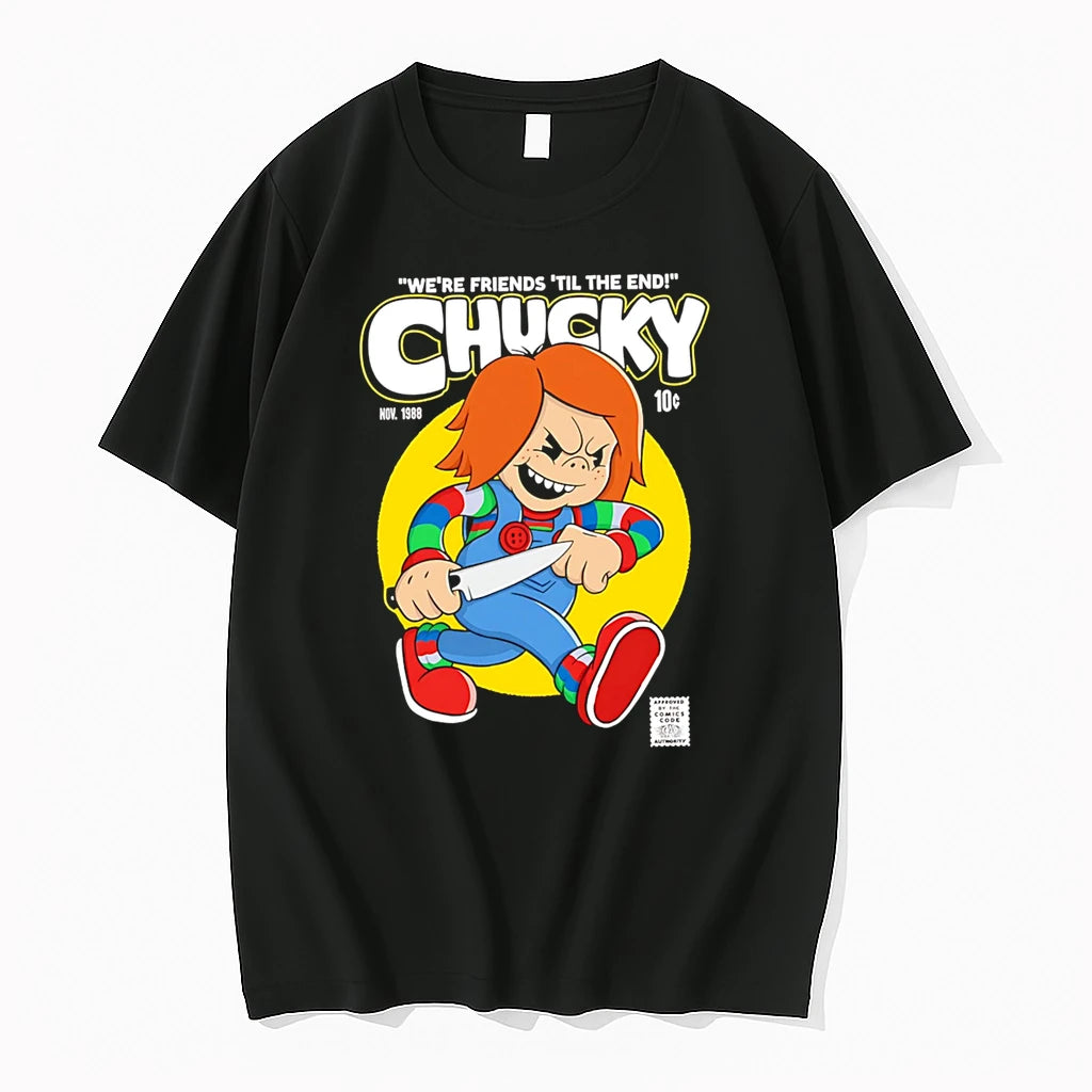 Officials Were Friends Til The End Chucky Horror Movie Character Premium T Shirt