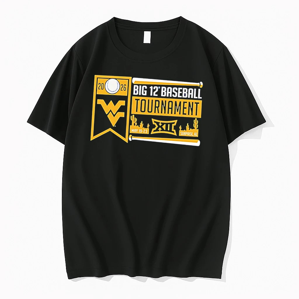 Officials West Virginia Mountaineers 2026 Big 12 Baseball Tournament Participant Tee Premium T Shirt