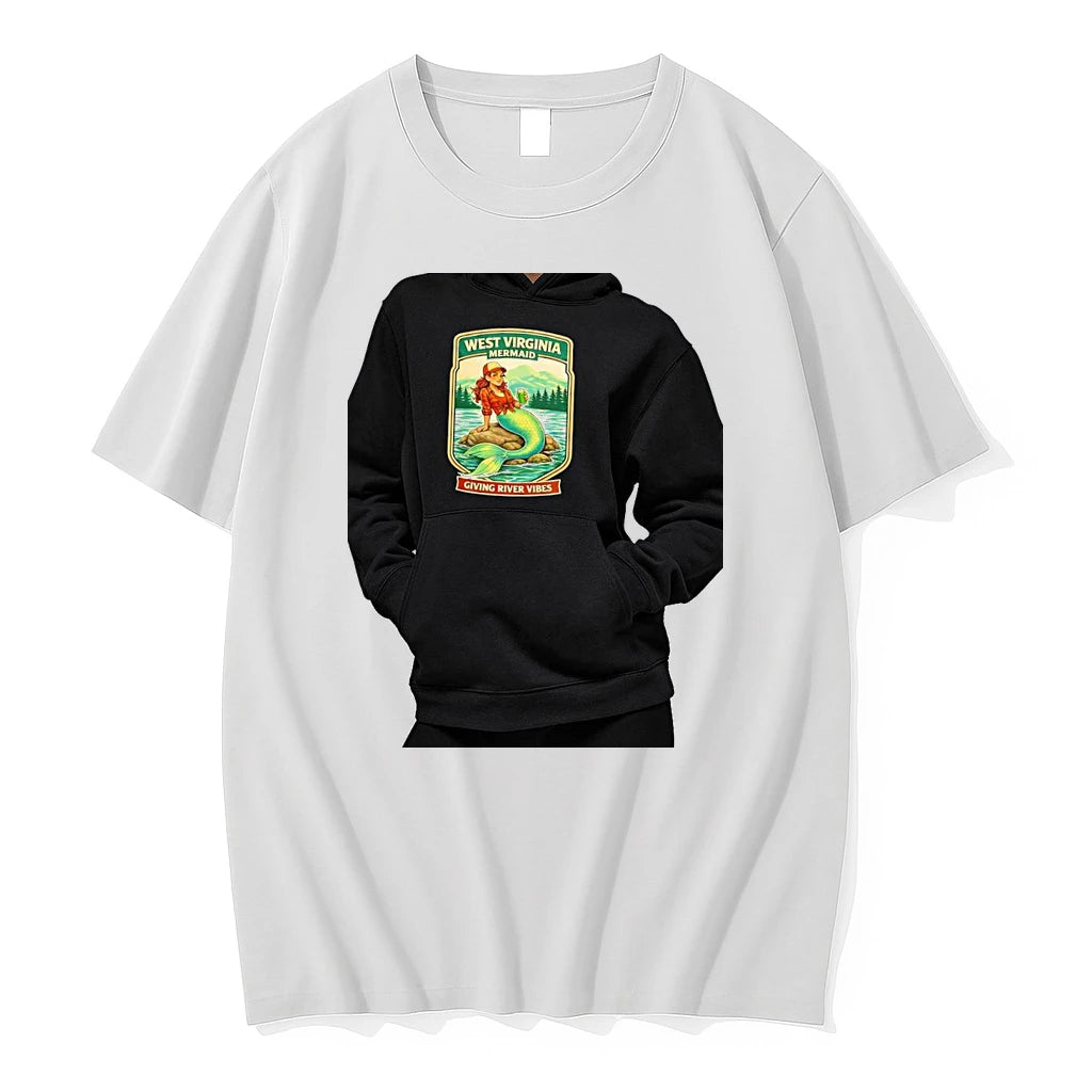 Officials West Virginia Mermaid Giving River Vibes Premium T Shirt