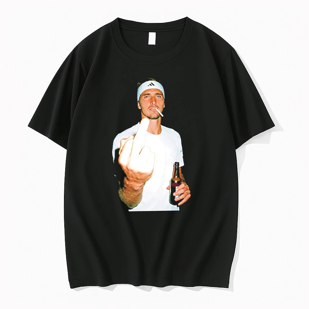 Officials Wimbledon 2026 Mens Singles Germany Alexander Zverev Middle Finger Tee Premium T Shirt