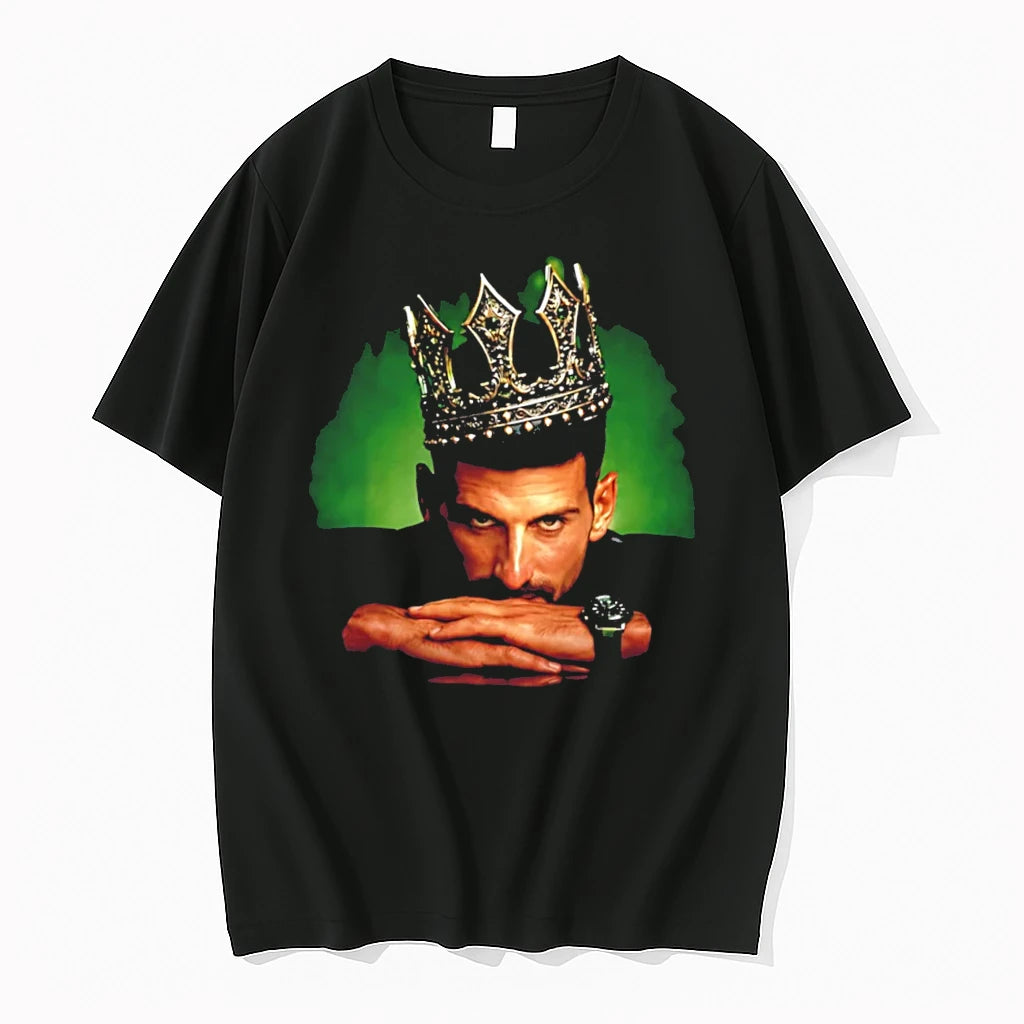 Officials Wimbledon 2026 Mens Singles Novak Djokovic King Tee Premium T Shirt