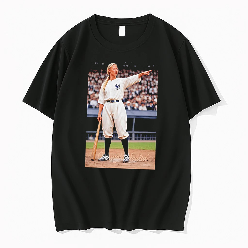 Officials Woman Pointing In New York Yankees Uniform Tee Premium T Shirt