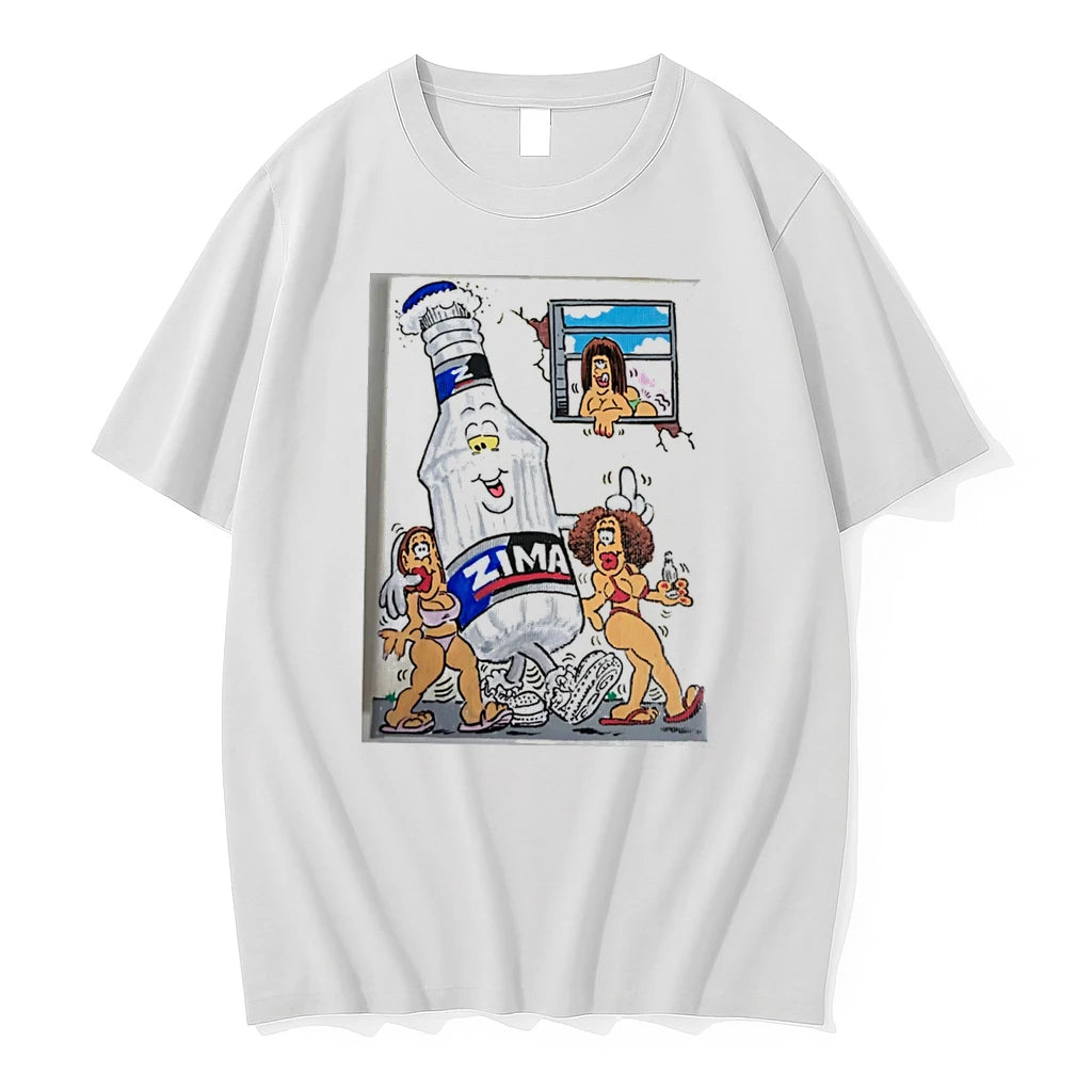 Officials Zima Bottle Cartoon With Women 90s Alcohol Tee Premium T Shirt