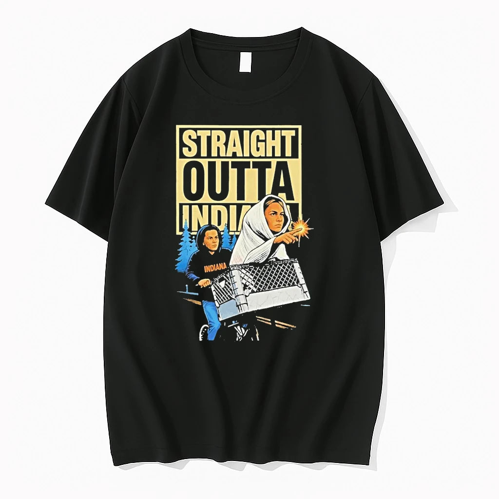 Officials Caitlin Clark And Sophie Cunningham Straight Outta Indiana Fever Premium T Shirt