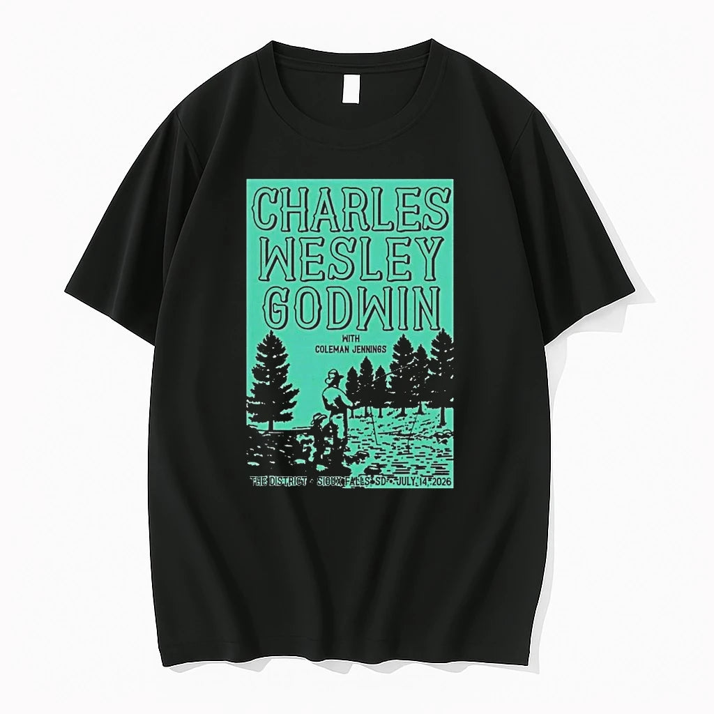Officials Charles Wesley Godwin Sioux Falls Tour On Jul 14 2026 Premium T Shirt