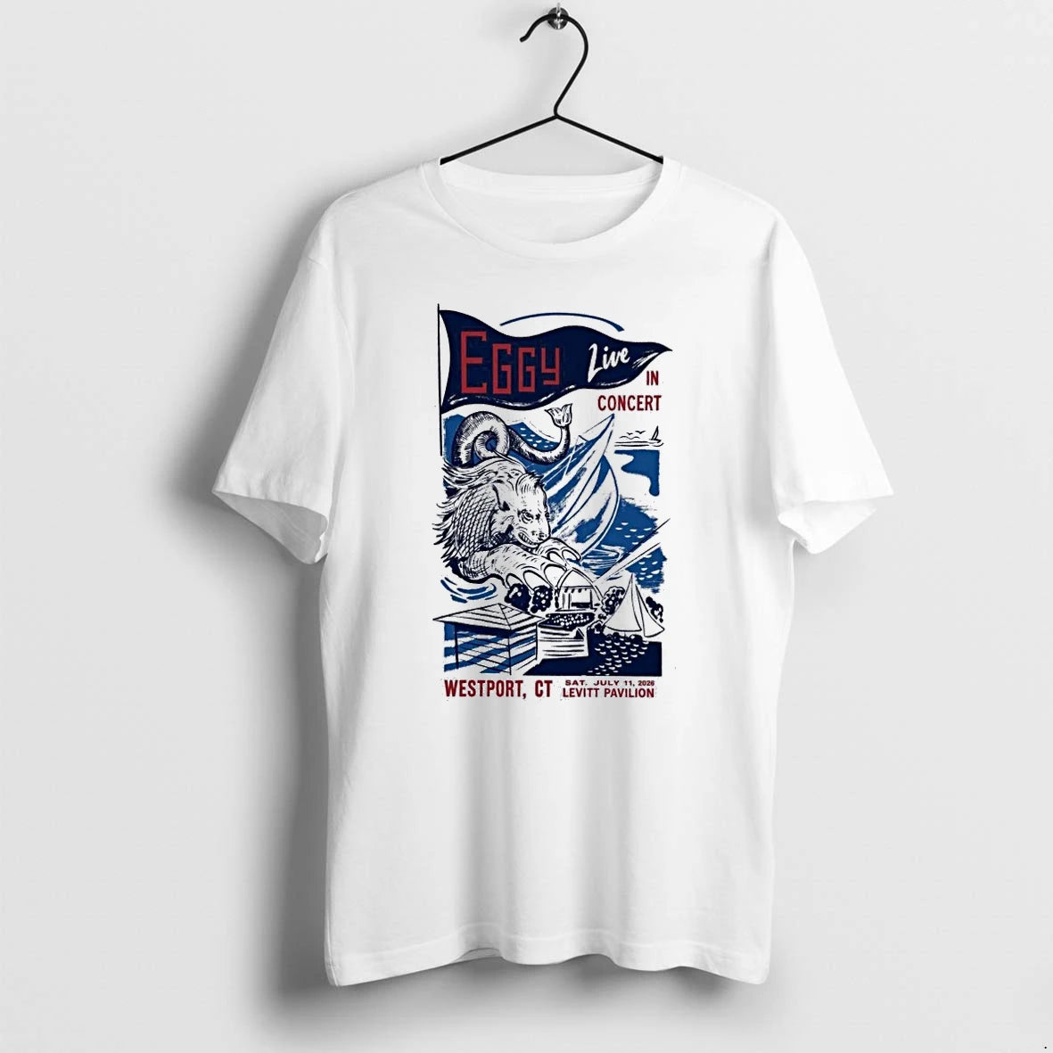 Officials Eggy Westport Ct Levitt Pavilion 7 11 2026 Premium T Shirt