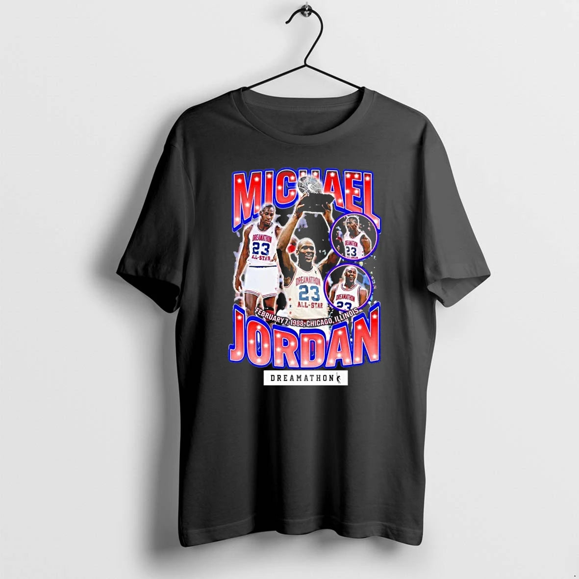 Officials Michael Jackson 1988 Chicago Illinois Dreamathon Premium T Shirt
