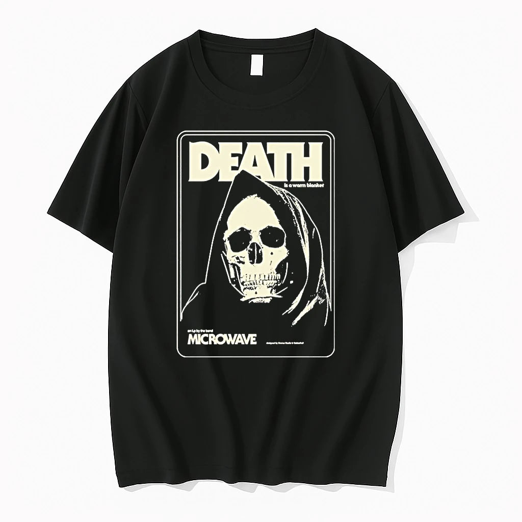 Officials Microwave Death Is A Warm Blanket Skull Shirts Premium T Shirt