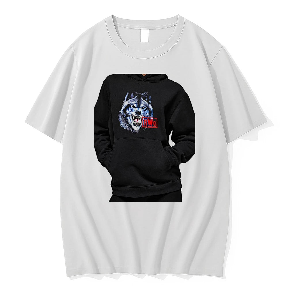 Officials Nwo Wolfpac New World Order Wcw Wrestling Logo Wolf Premium T Shirt