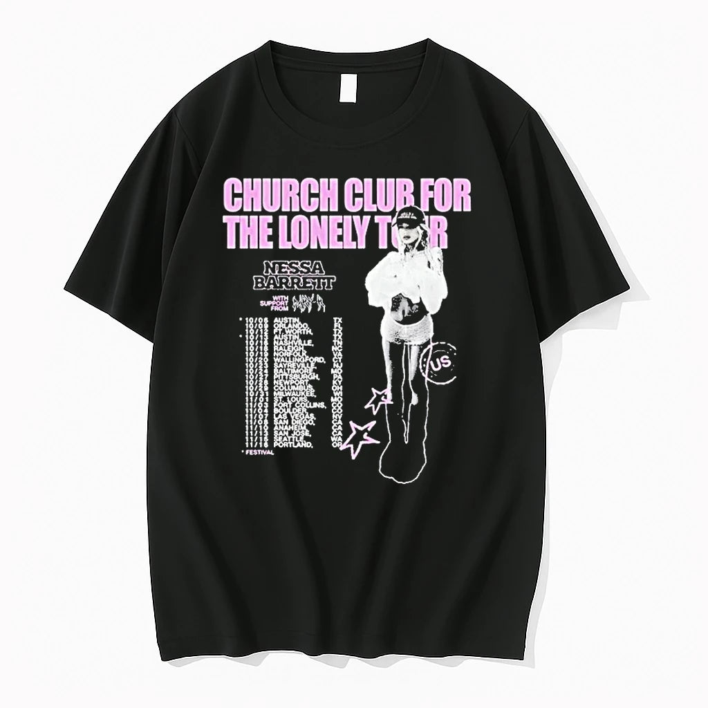 Officials Nessa Barrett Church Club For The Lonely 2023 Tour Premium T Shirt