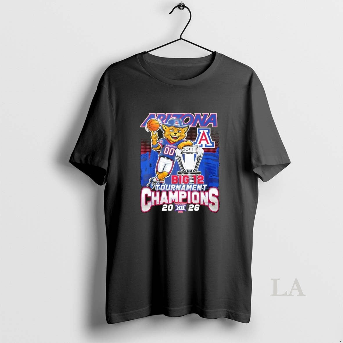 Original 2026 Big 12 Tournament Champions Arizona Wildcats Mascot Skyline