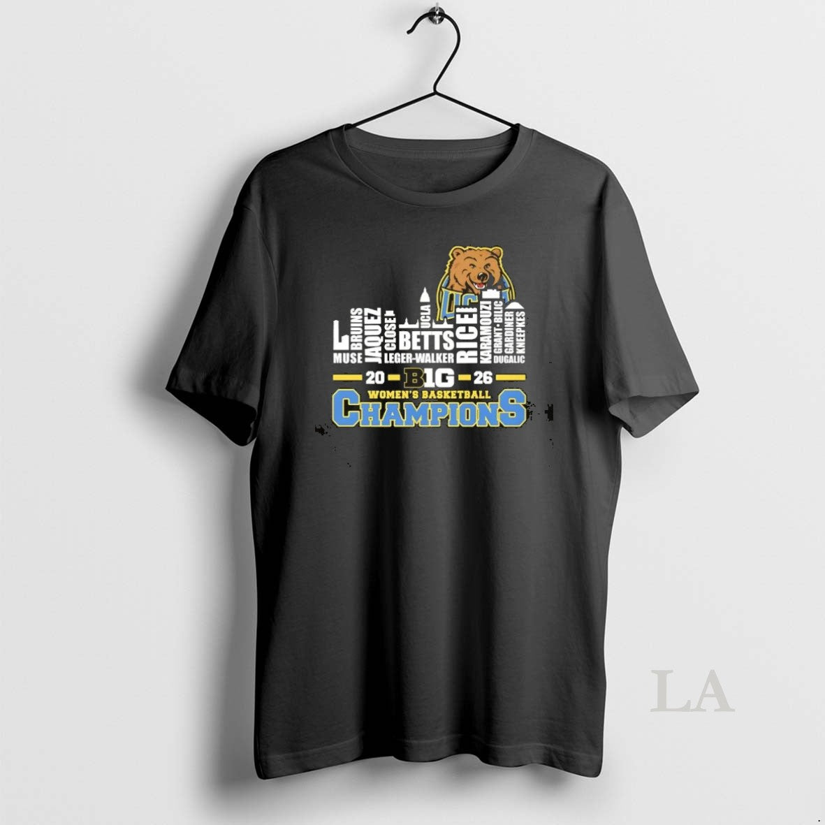 Original 2026 Big Ten Conference Womens Basketball Champions Ucla Bruins All Names City Skyline
