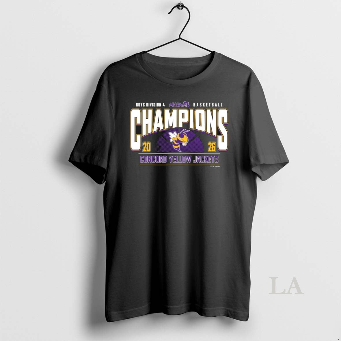 Original 2026 Mhsaa Boys Basketball D4 Champions Concord Yellow Jackets