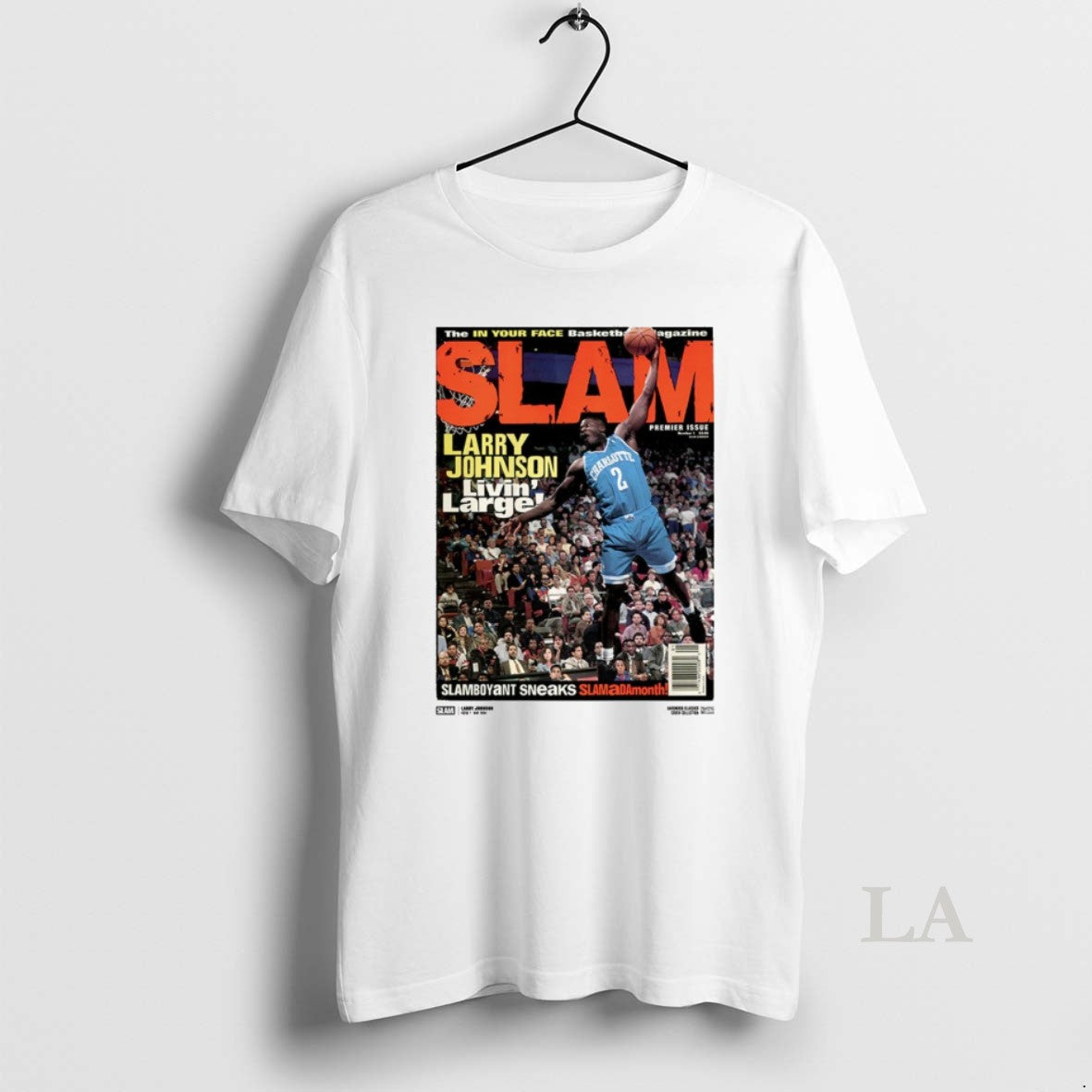 Original 2026 Slam Cover Larry Johnson The In Your Face Basketball Magazine Livin Large