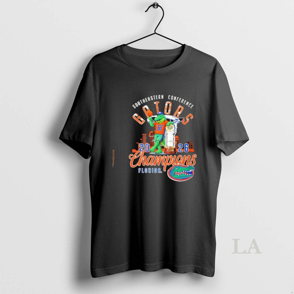 Original 2026 Southeastern Conference Champions Florida Gators Mascot City Skyline
