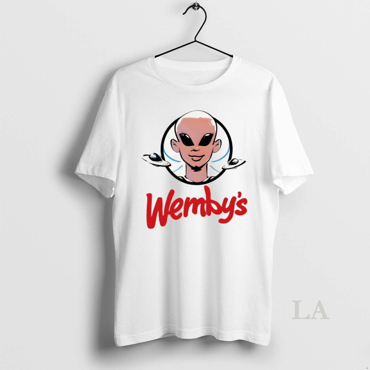 Original Alien Victor Wembanyama San Antonio Spurs Basketball Wendys Logo