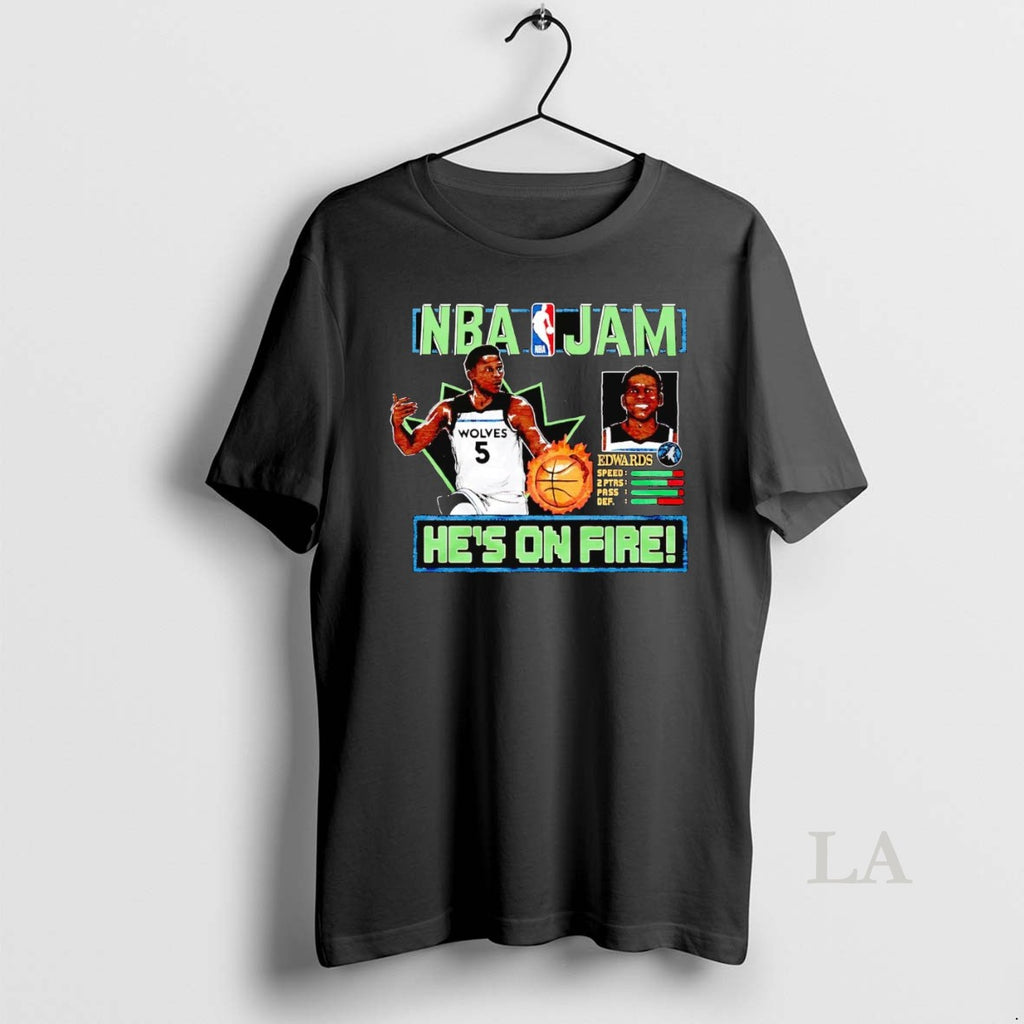 Original Anthony Edwards Hes On Fire Nba Jam Timberwolves