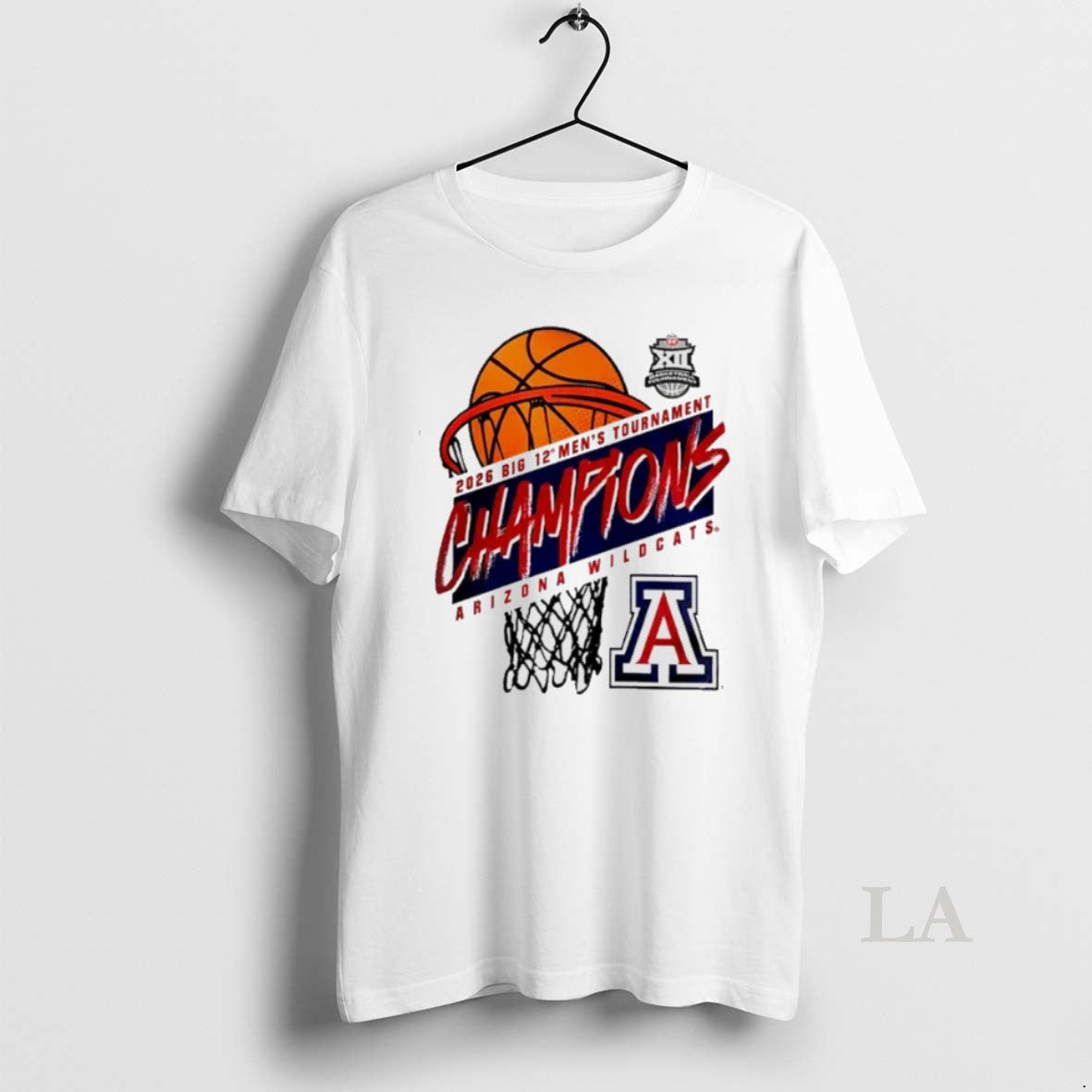 Original Arizona Wildcats Big 12 Mens Basketball Conference Tournament Champions 2026 Logo