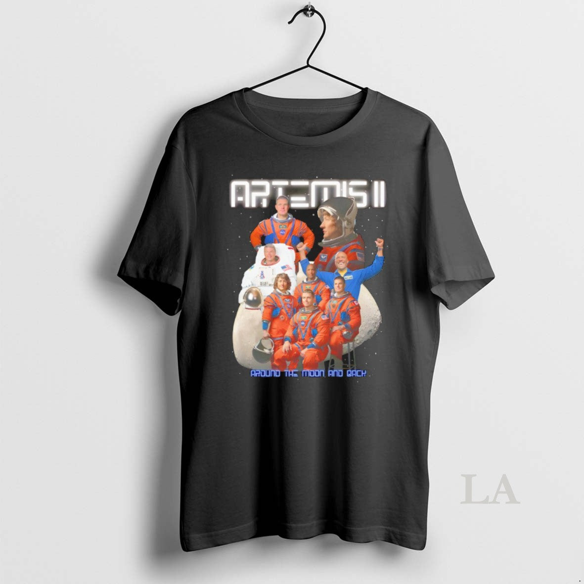 Original Artemis Ii 90s Style Artemis Ii Crew Graphic Around The Moon And Back