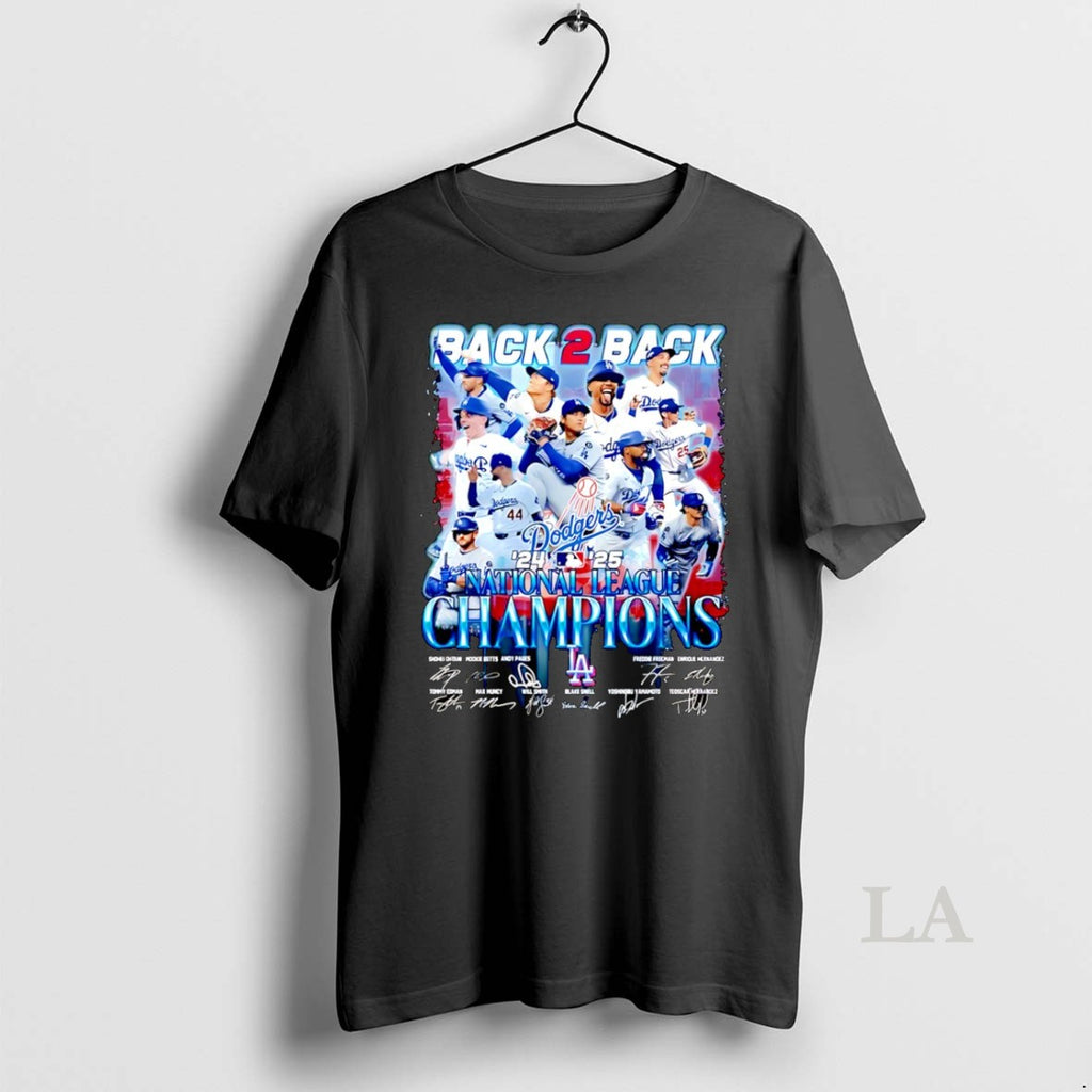 Original Back 2 Back 2024 2025 National League Champions Los Angeles Dodgers Baseball Signature