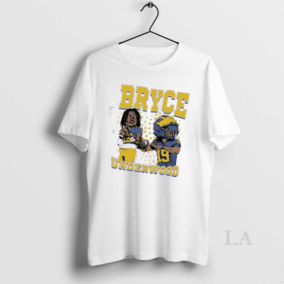 Original Bryce Underwood University Of Michigan Player Caricature
