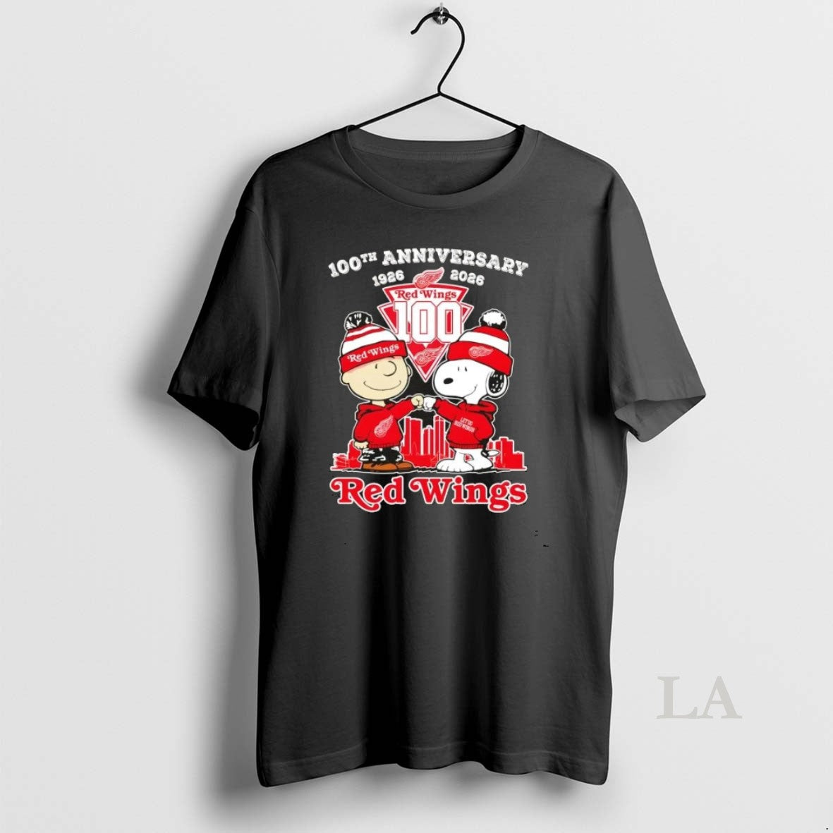Original Charlie Brown Fist Bump Snoopy 100th Anniversary 1926 2026 Detroit Red Wings
