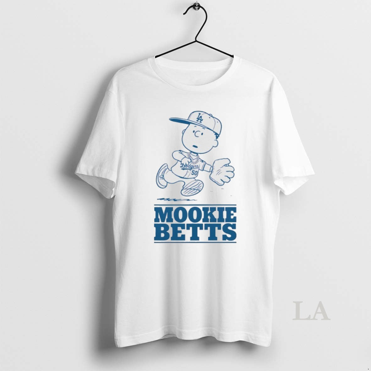 Original Charlie Brown X Mookie Betts Los Angeles Dodgers Art