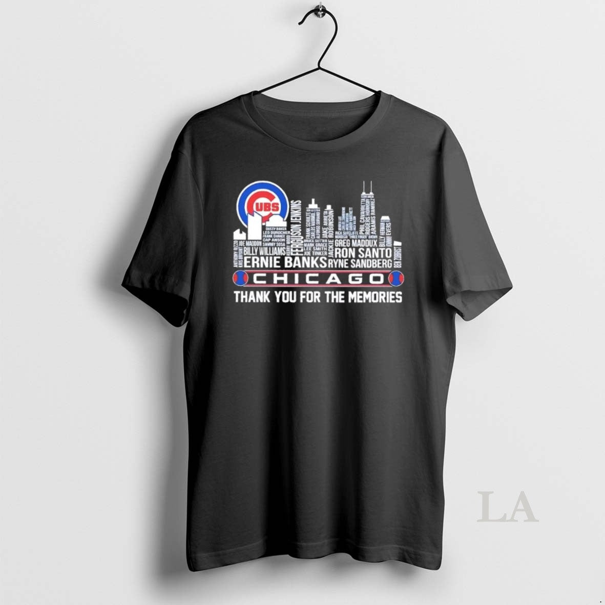 Original Chicago Cubs Players Names Skyline Thank You For The Memories