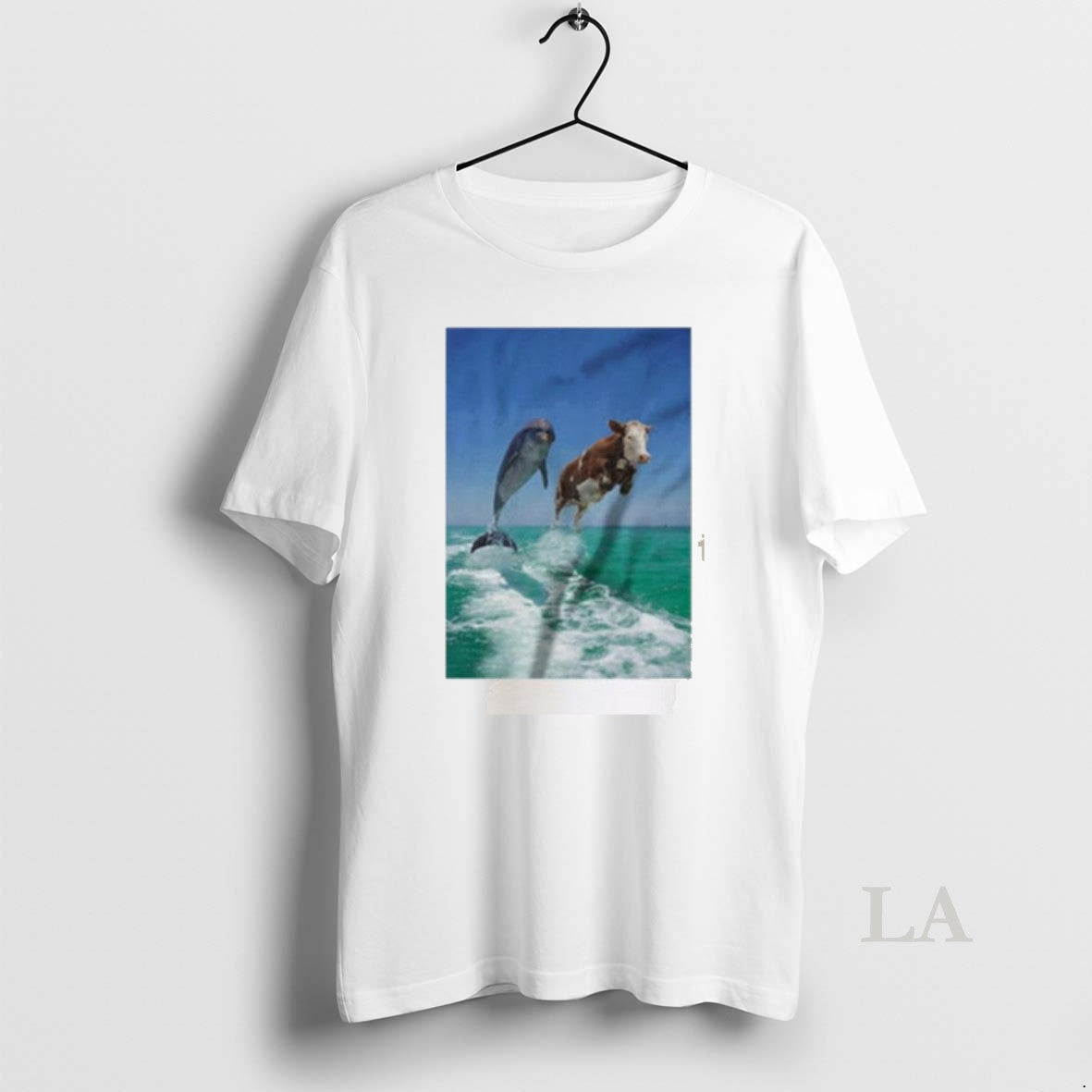 Original Cow And Dolphin Jumping Out Of Water