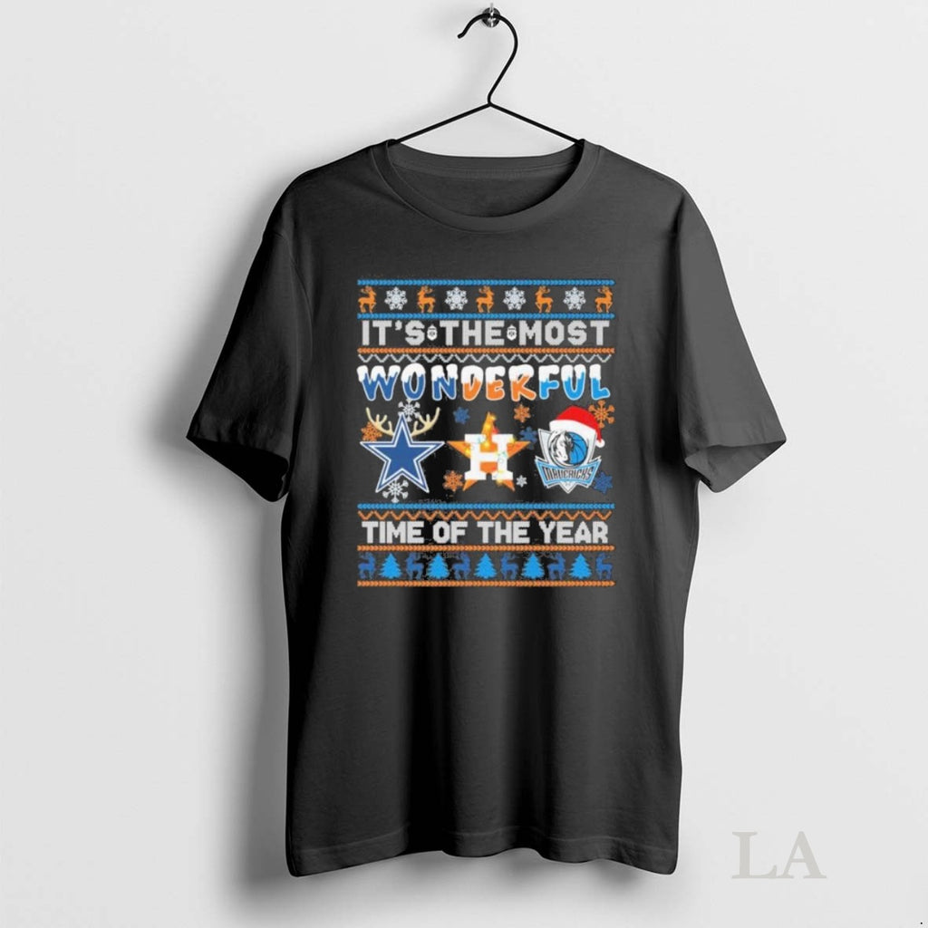 Original Dallas Sports Teams Logo Its The Most Wonderful Time Of The Year Christmas