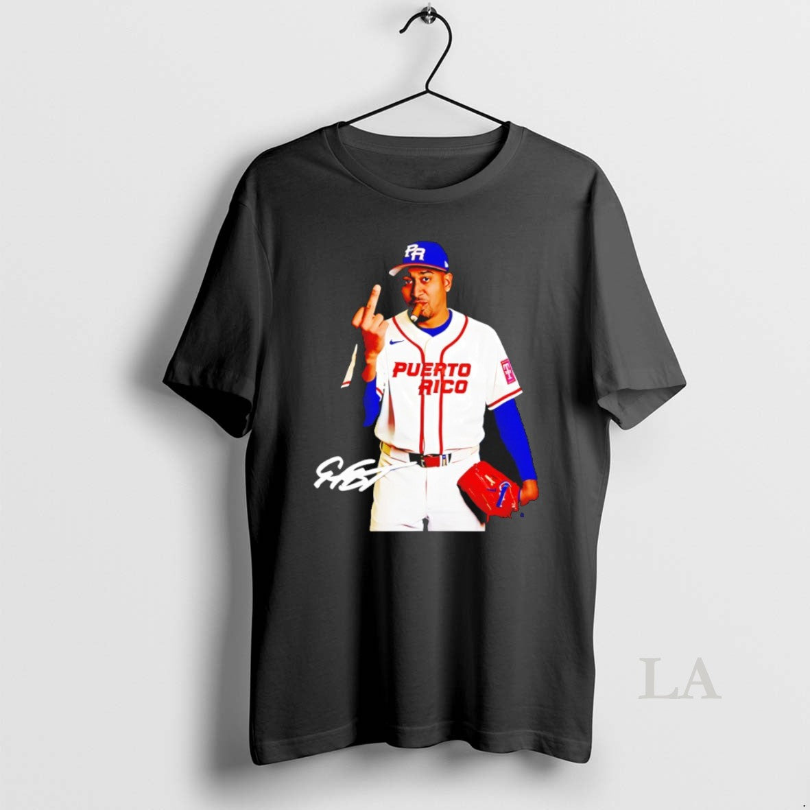 Original Edwin Diaz Smoking And Middle Finger Puerto Rico World Baseball 2026 Signature