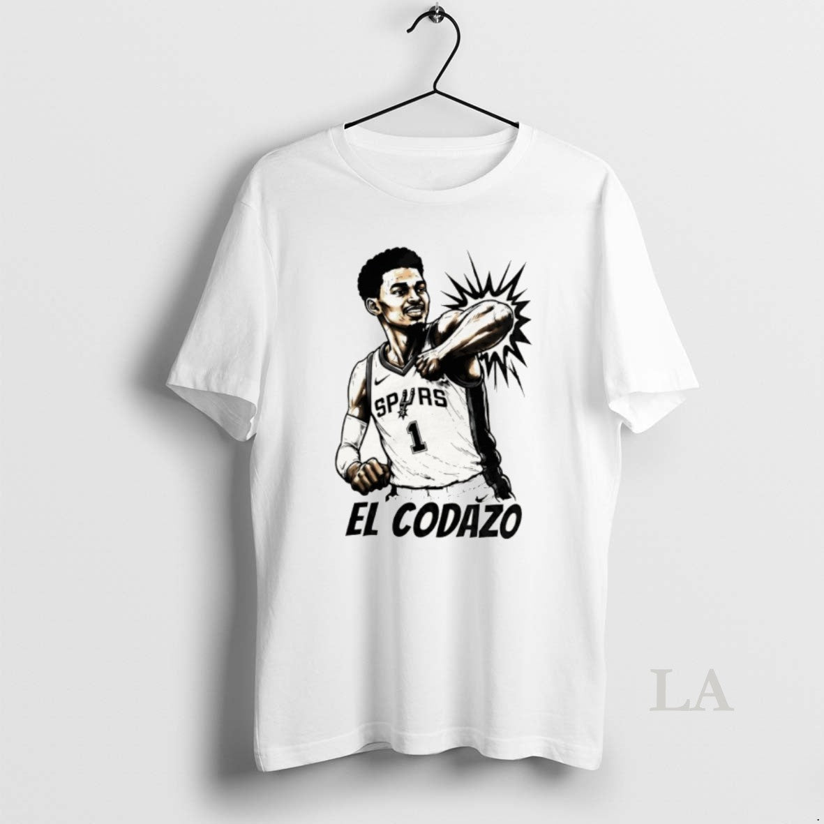 Original El Codazo Victor Wembanyama Elbowing San Antonio Spurs Basketball