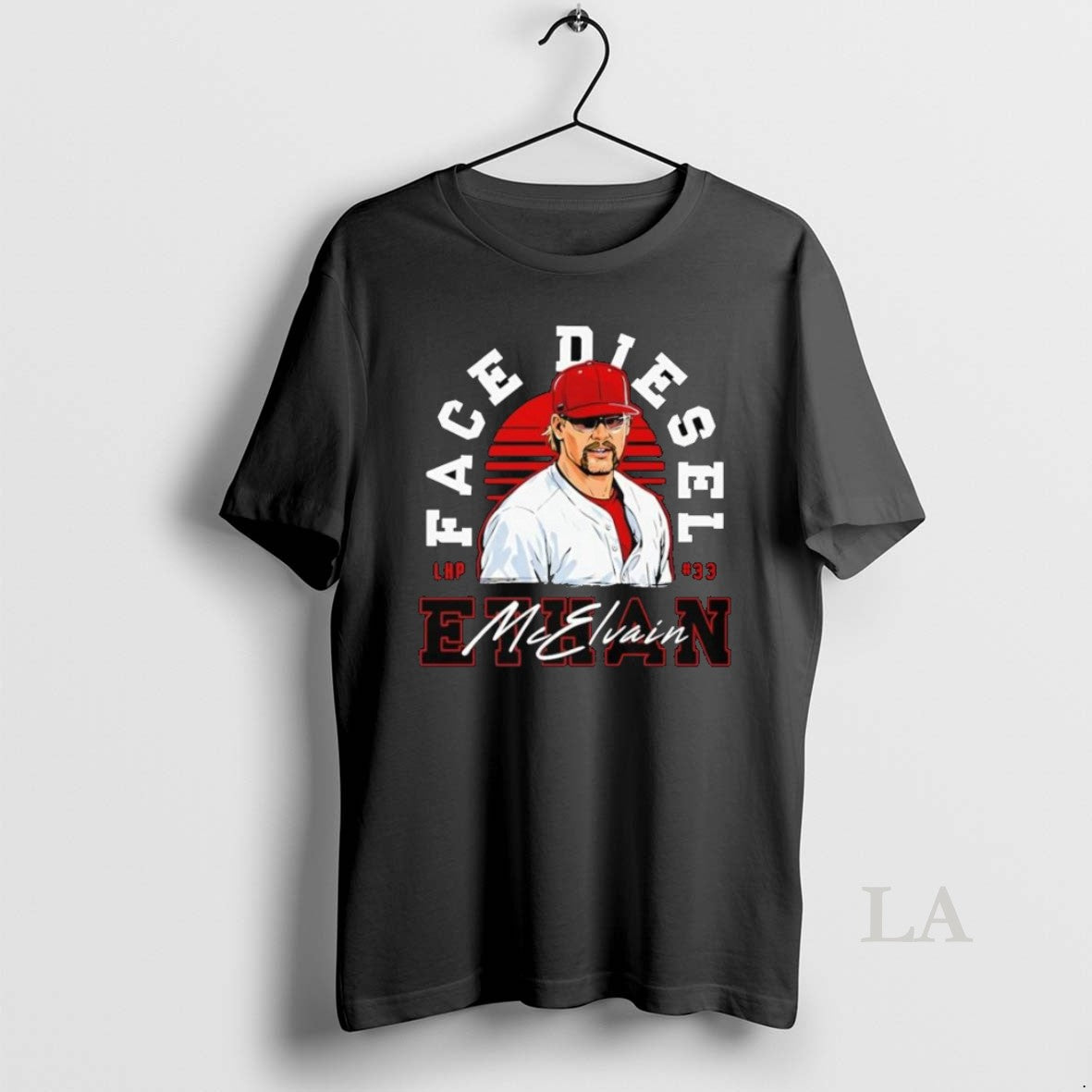 Original Ethan Mcelvain Arkansas Razorbacks College Face Diesel Signature Long Sleve