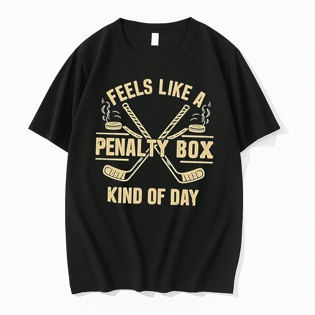 Original Feels Like A Penalty Box Kind Of Day Hockey Graphic Tee Tshirts Jpg