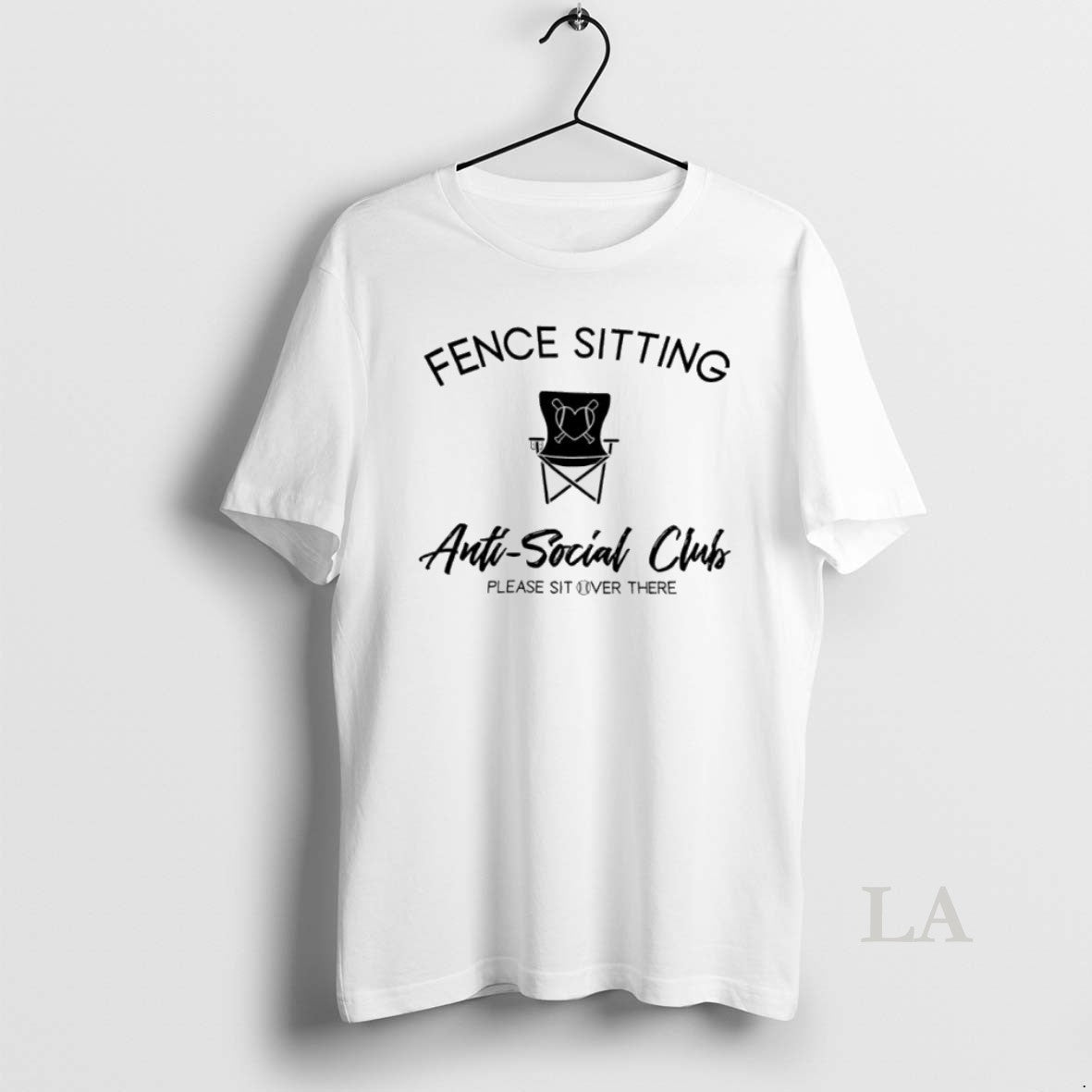 Original Fence Sitting Anti Social Club Baseball Please Sit Over There