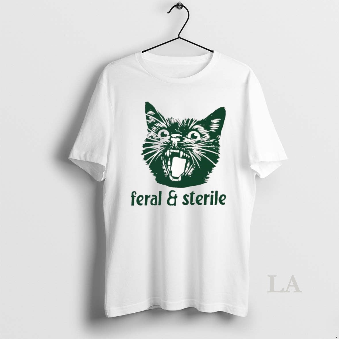 Original Feral And Sterile Angry Green Cat