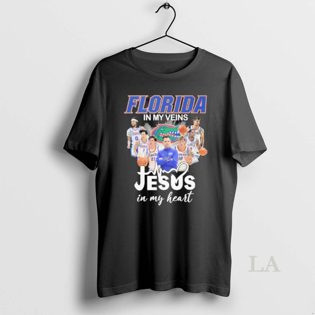 Original Florida Gators Basketball In My Veins Jesus In My Heart