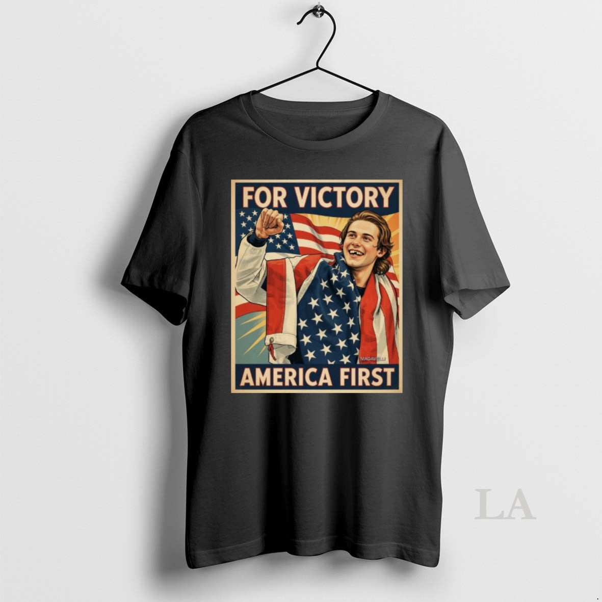 Original For Victory America First Jack Hughes Usa Hockey Retro