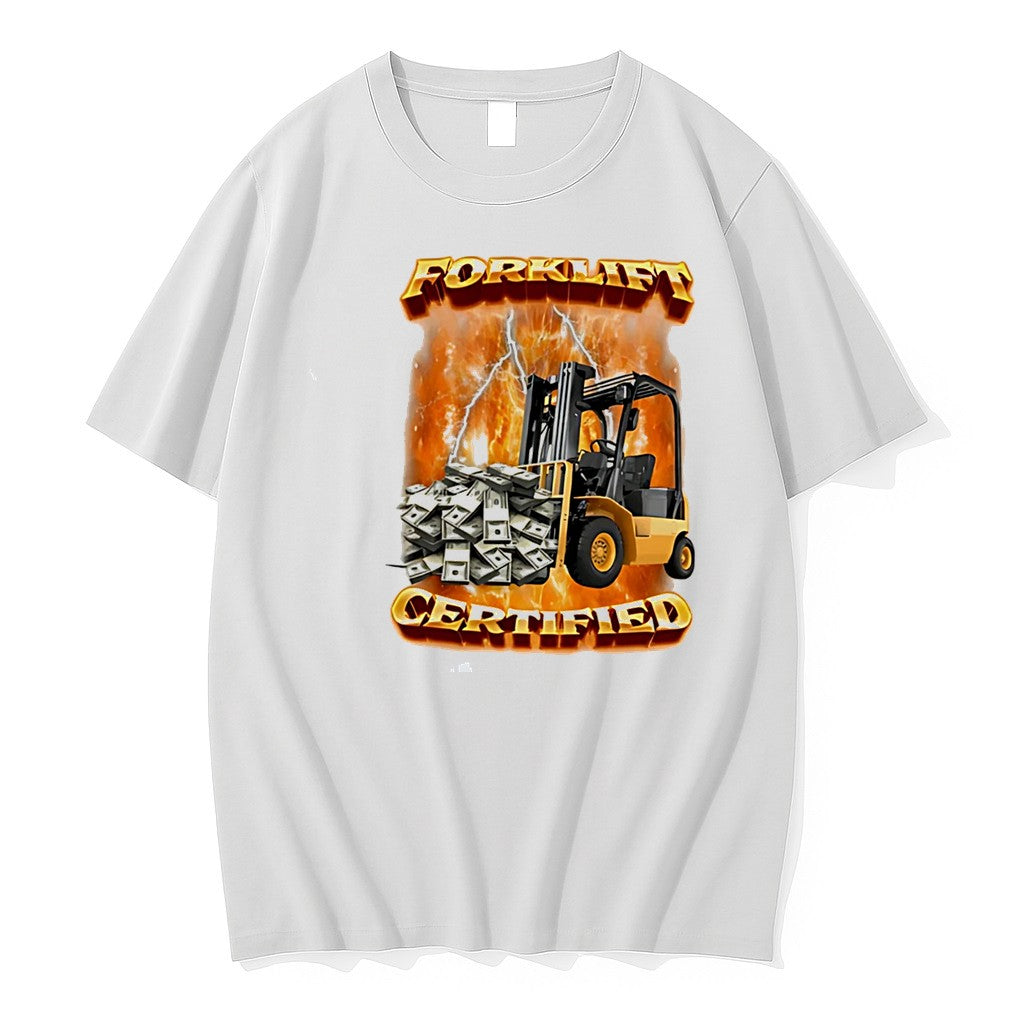 Original Forklift Certified Forklift Carrying Cash Graphic Tee Tshirts Jpg