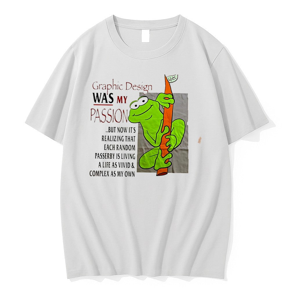 Original Frog Graphic Design Was My Passion Tee Tshirts Jpg