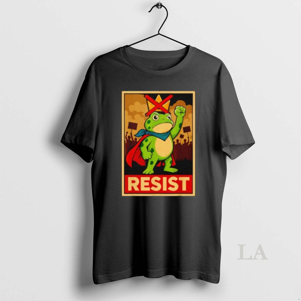 Original Funny Portland Frog Hop Protest Resist Frog No Kings Toad