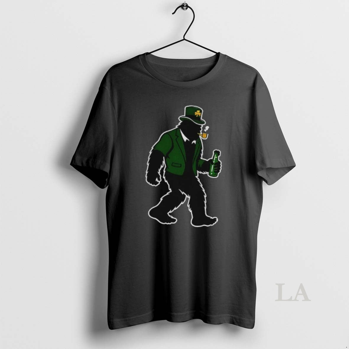 Original Funny Bigfoot Leprechaun Drinking Beer St