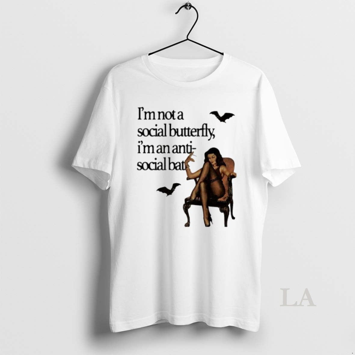 Original Im Not A Social Butterfly Im An Antisocial Bat Vintage Womens