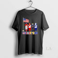 Original Indianapolis City Sports Mascot Front Of An American Flag