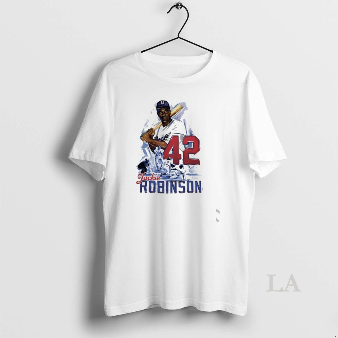 Original Jackie Robinson 42 Los Angeles Dodgers Baseball Graphic