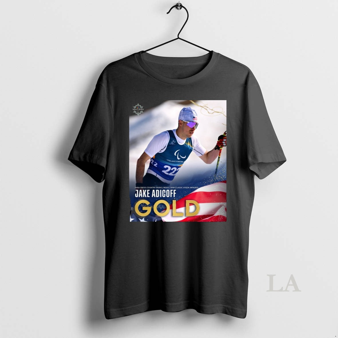 Original Jake Adicoff Para Cross Country Skiing Mens 10km Classic Vision Impaired Gold Medal