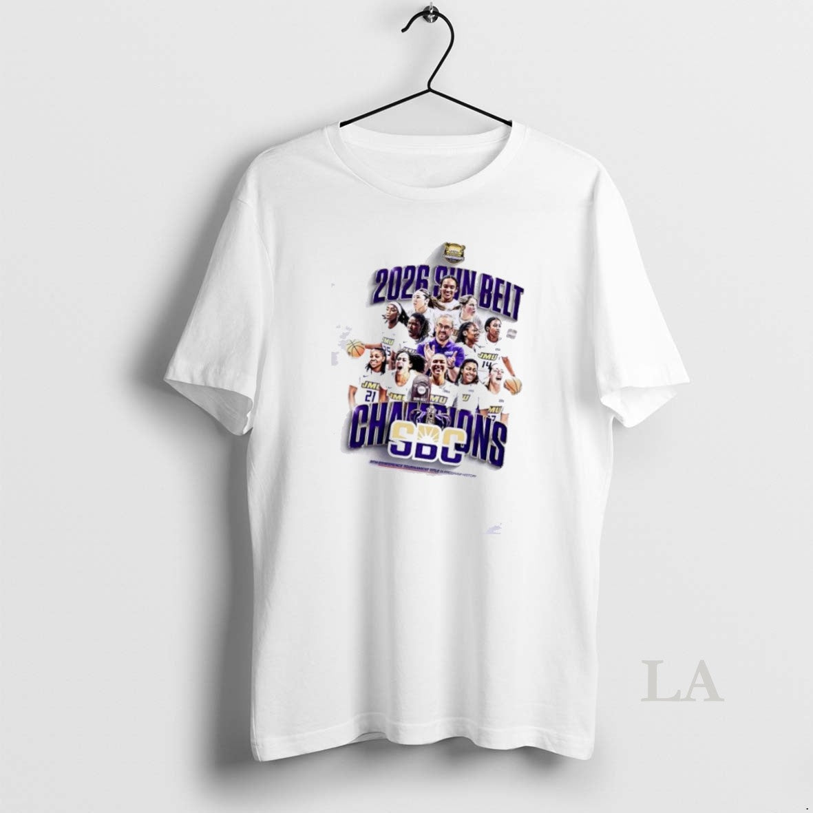 Original James Madison Dukes 2026 Sun Belt Womens Basketball Conference Tournament Champions